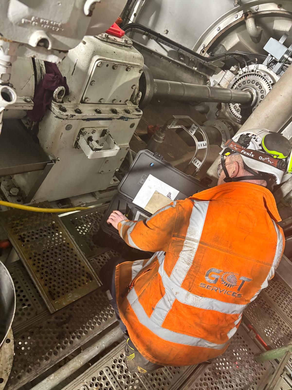 Field service engineer at the equipment